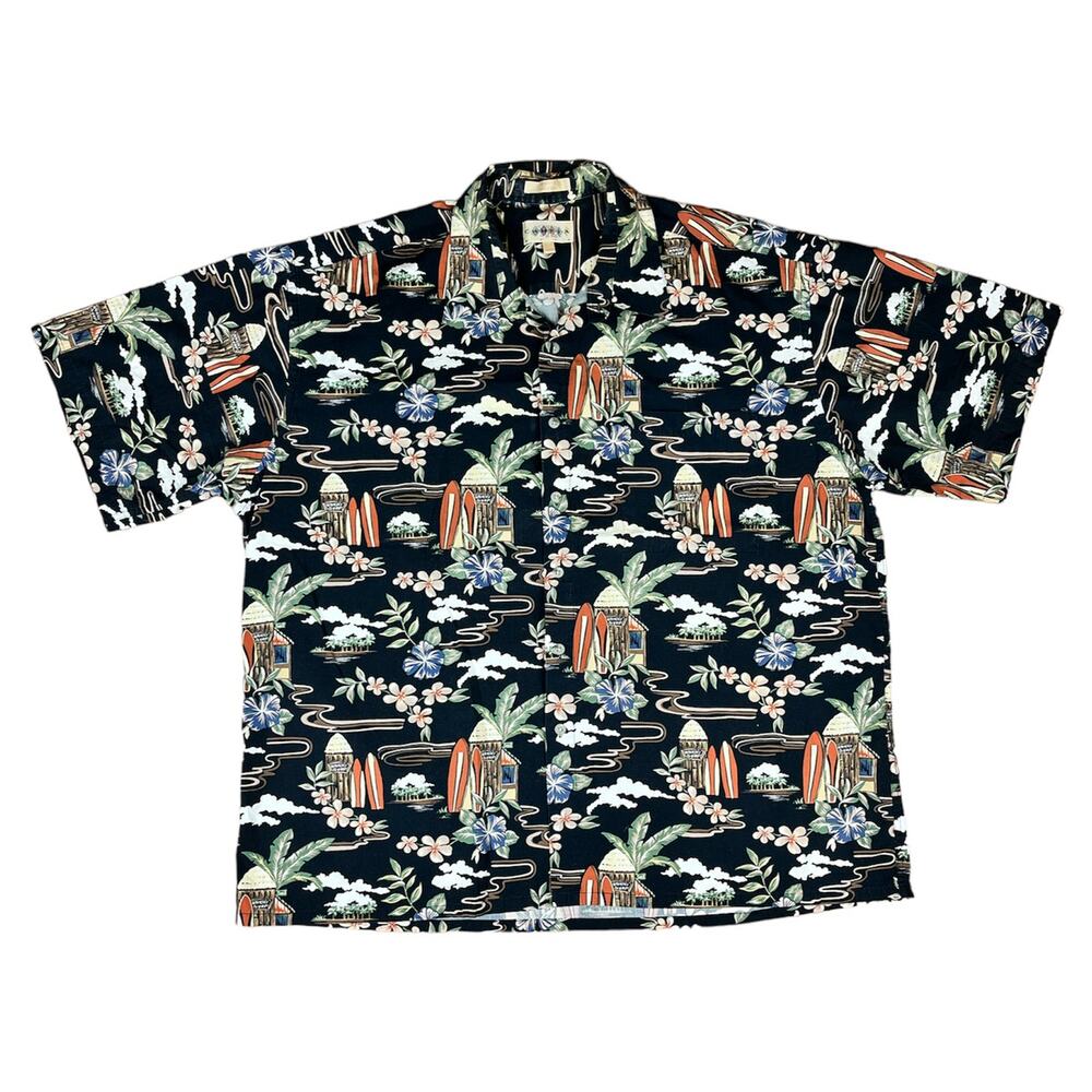 Vintage Campia Moda Wakiki Surf Hawaiian Shirt Mens Sz XXL